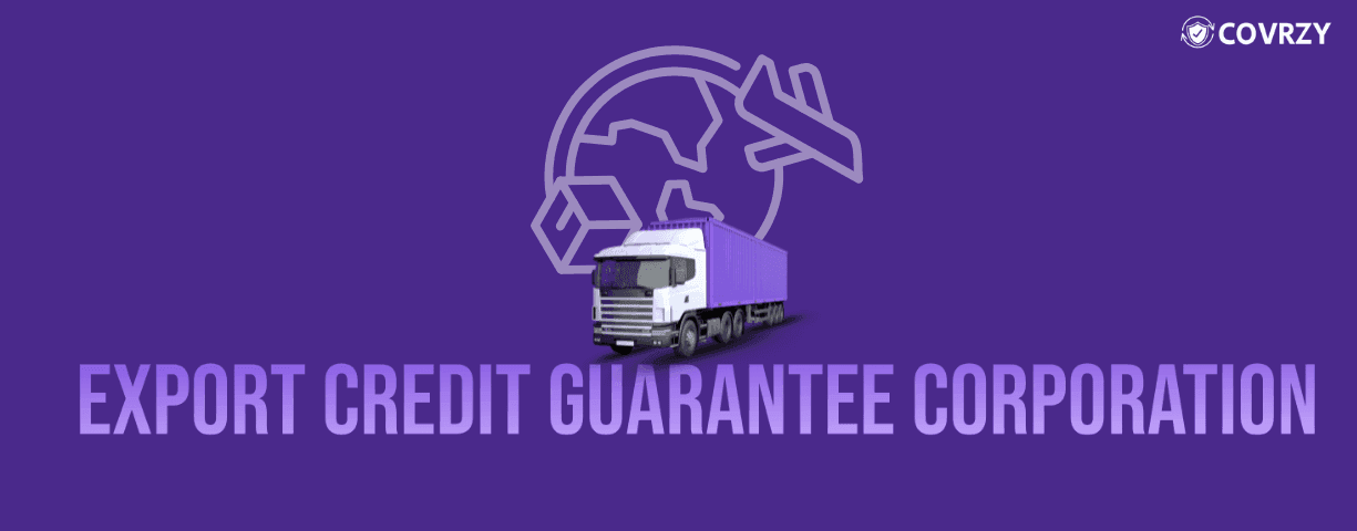 A small truck with a text of export credit guarantee corporation in background