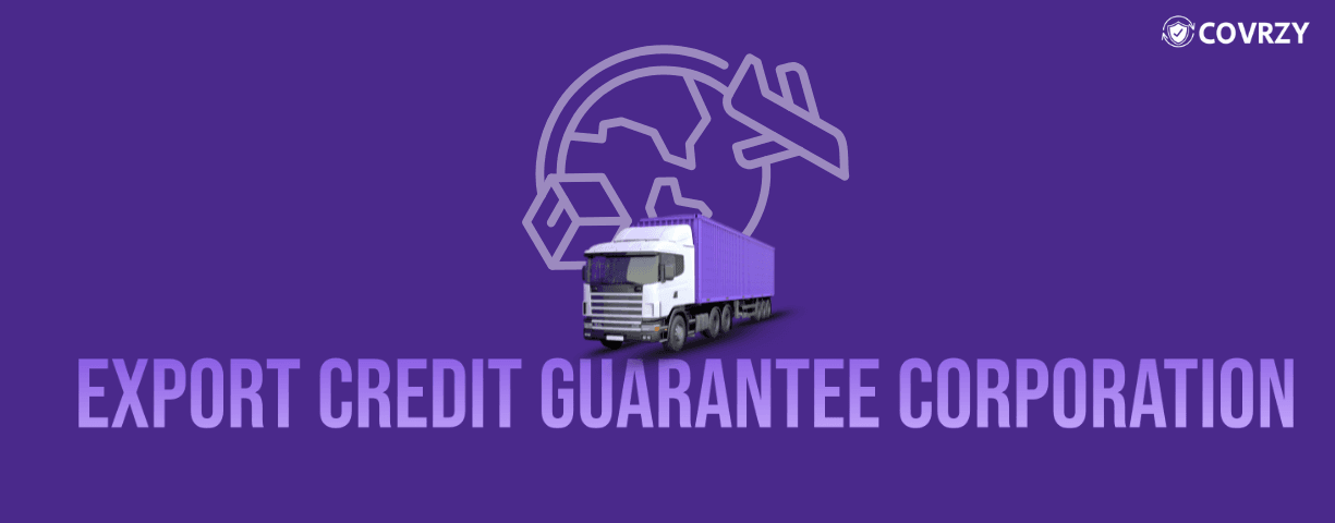 A small truck with a text of export credit guarantee corporation in background