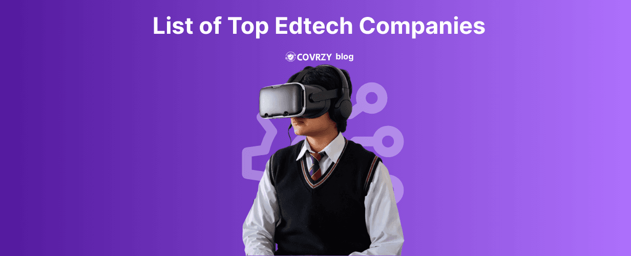 A male school student is sitting in a school sweater and school uniform, with a headset on his eyes